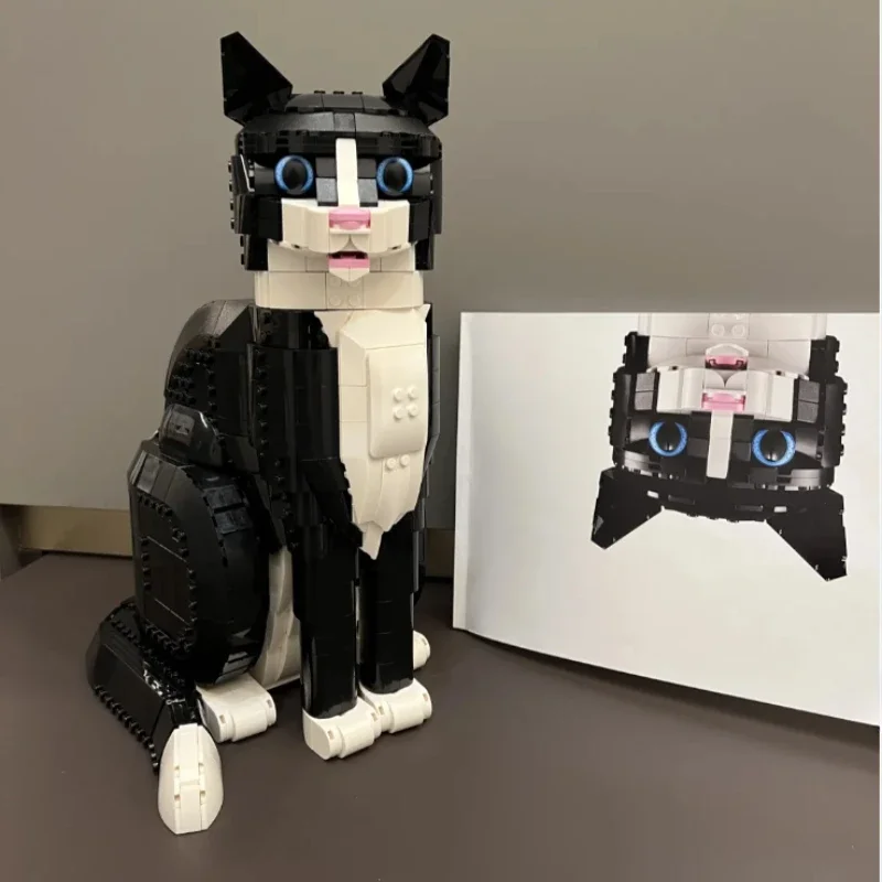 2024 New 21349 Tuxedo Cat 43247 Lion Animal Model Building Blocks Assemble Cute Cartoon Bricks Puzzle Toys For Children Gifts