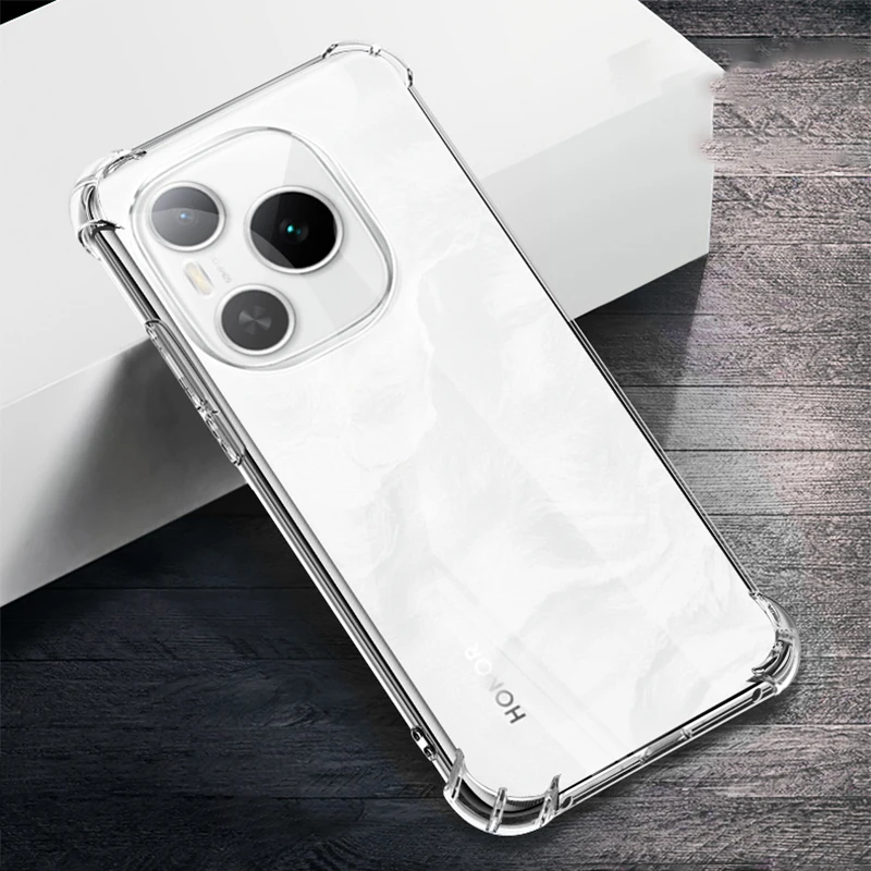 Full Protective Airbag Phone Case for Honor Power HonorPower 5G 6.78" Soft Anti Drop Shockproof Transparent Silicone Back Covers