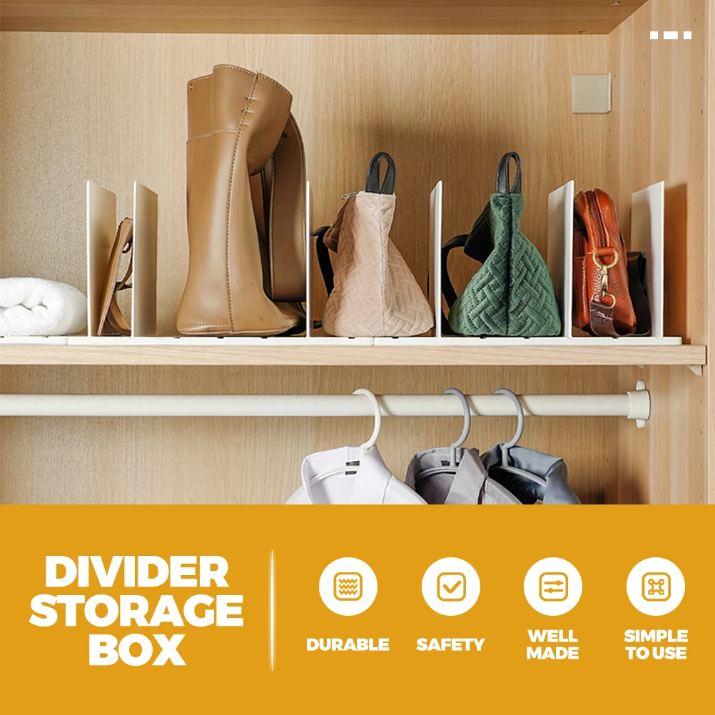 

Thickened Plastic Shelf Dividers Adjustable Closet Organizers For Clothes Books Home Storage Wardrobe Partition Shelves