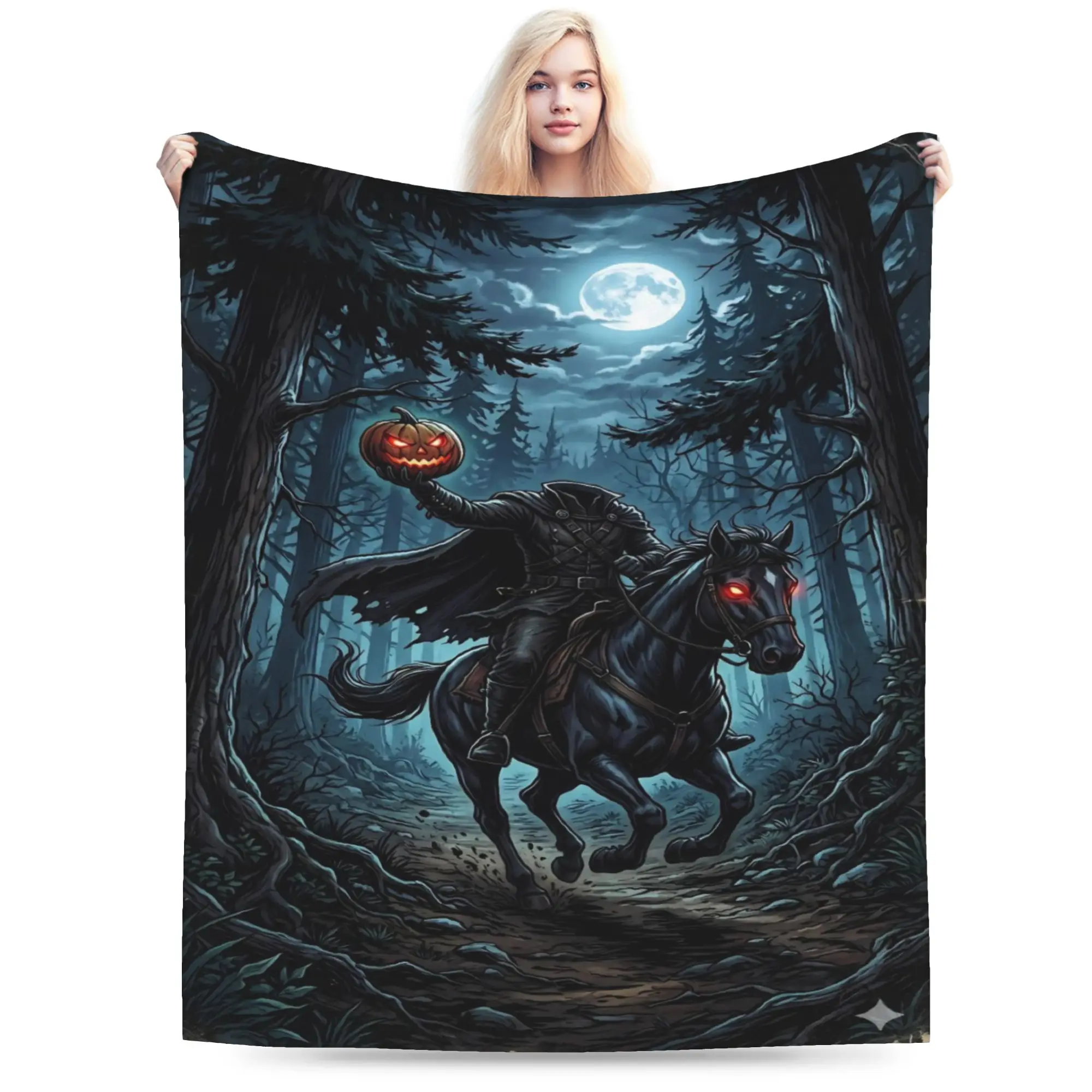 New Headless Horseman  Blanket Ultra-Soft Fleece  Comfortable Throw Blankets Machine Washable