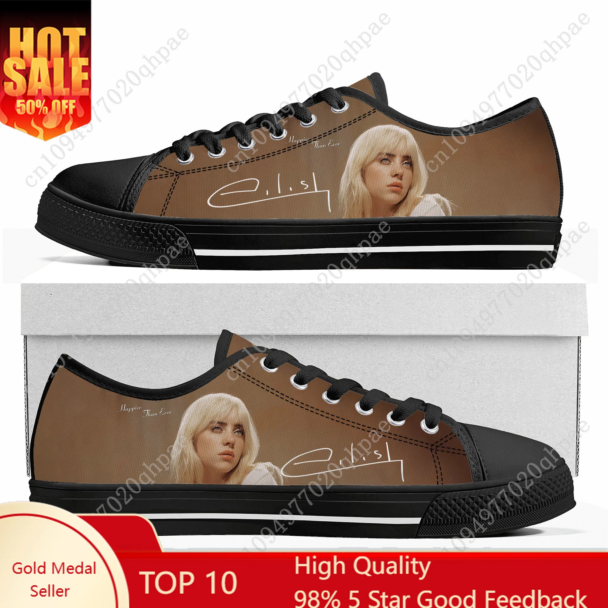 

Billie Eilish Low Top Sneakers Mens Womens Teenager High Quality Breathable Canvas Sneaker Casual Shoes Personalized Shoe