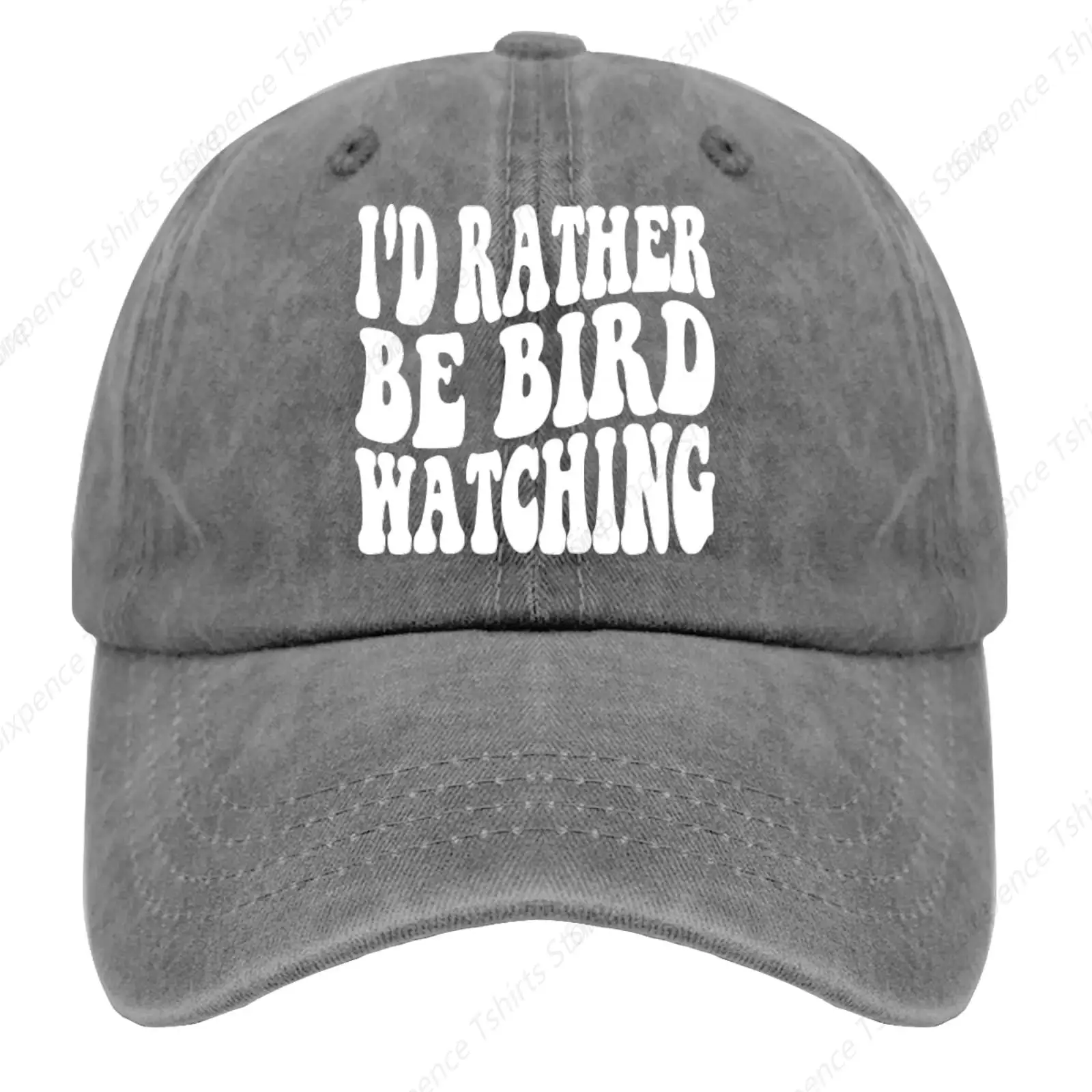 I'd Rather Be Bird Watching Hats Mens Running Hat Cyan Blue Mens Golf Hat Gifts for Son Baseball Hat