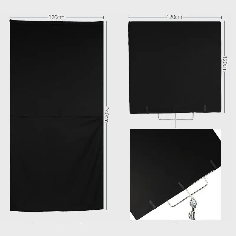 4\'x4\' Solid Floppy Black Flag 48x48\