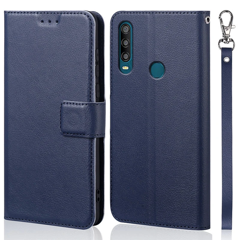 Wallet Case For Alcatel 1 2019/1SE 2020 With Card Holder,Magnetic Wood grain Leather Kickstand Case Slots,Shockproof Cover