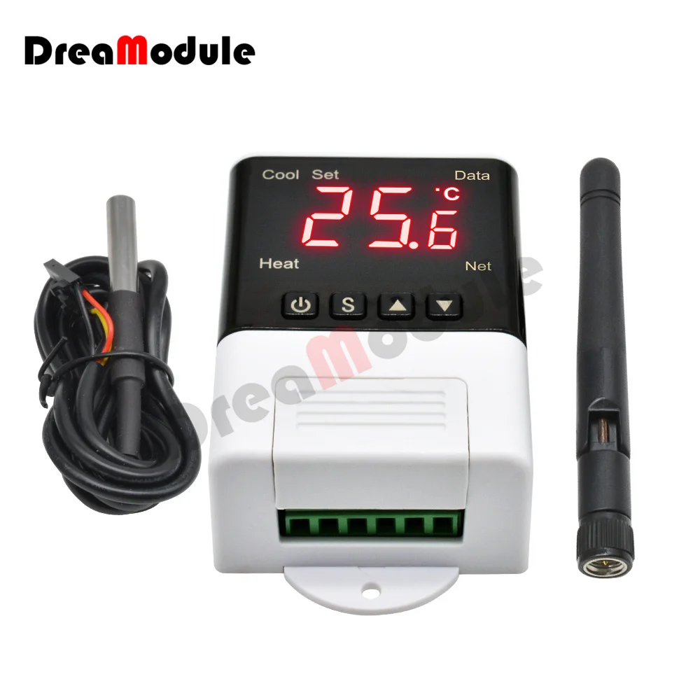 DTC1201 AC 110V 220V Thermostat NTC Sensor Digital Display WiFi Temperature Controller Electronic Digital Thermoregulator W3001