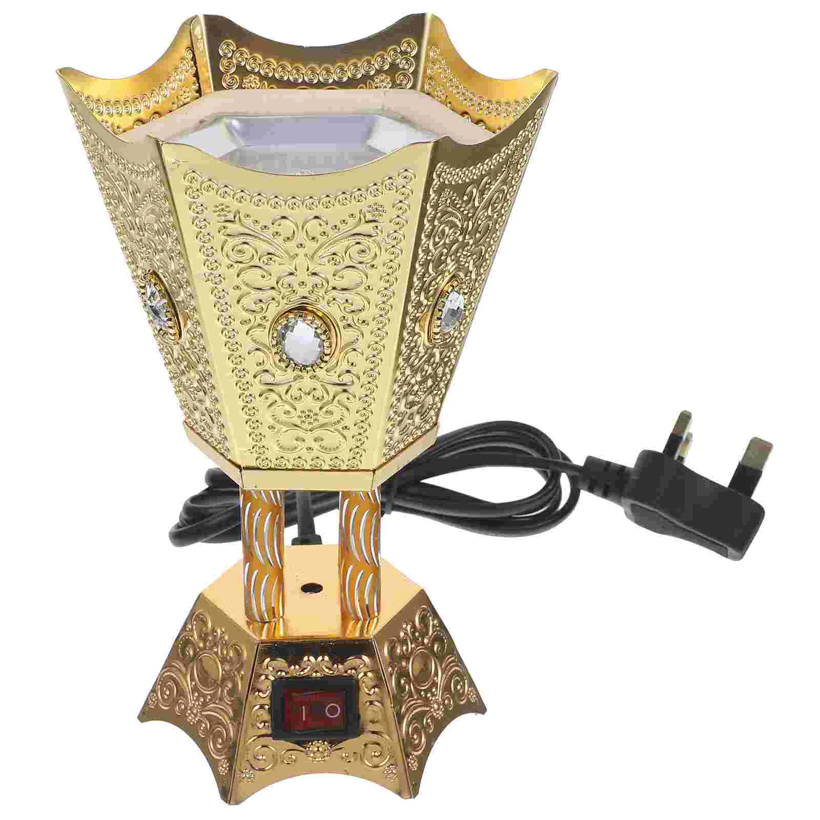 

Electric Incense Burner Metal Censer Holder Aromatherapy Decorative Portable Vintage Design in Home Office Decor