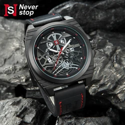 NS Watch For Men Trendy High end Light Luxury calendar Quartz Watches Waterproof Hollow Male's Clock Watch