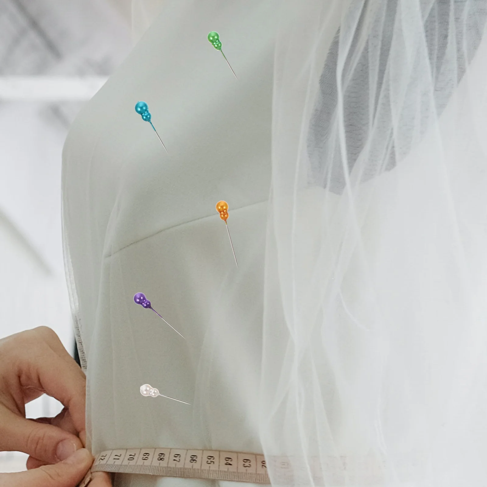 

200pcs Pearl Head Pins Straight Sewing Pins For Quilting Fabric Diy Decoration Home Wedding Party Craft Projects Needles