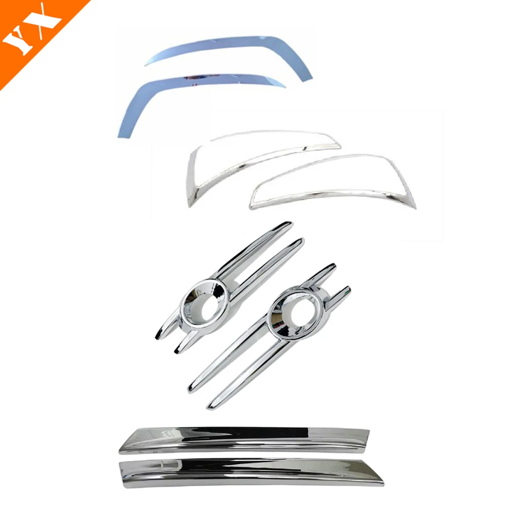 

For Audi Q3 2013-2017 Chrome Exterior Accessories Car Headlight Eyebrow Tail Light Cover Front Fog Light Rear Window Trim