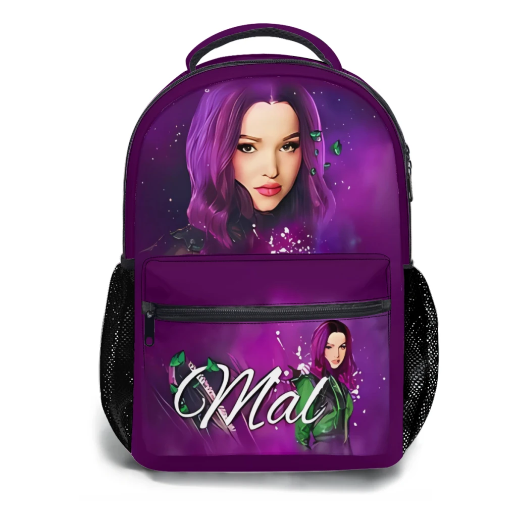 New Fashionable Mal Purple Pink Princess - Descendants 3  Pattern School Bag  Print Backpack 17inch