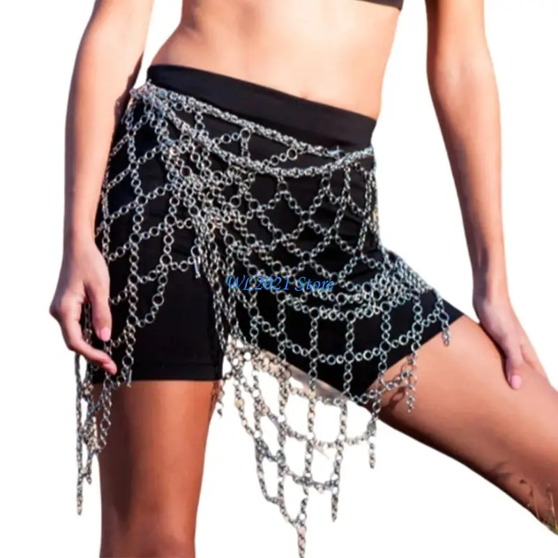 

G5GC Women Layered Waist Chain Shoulder Chain Beach Body Jewelry Accessories