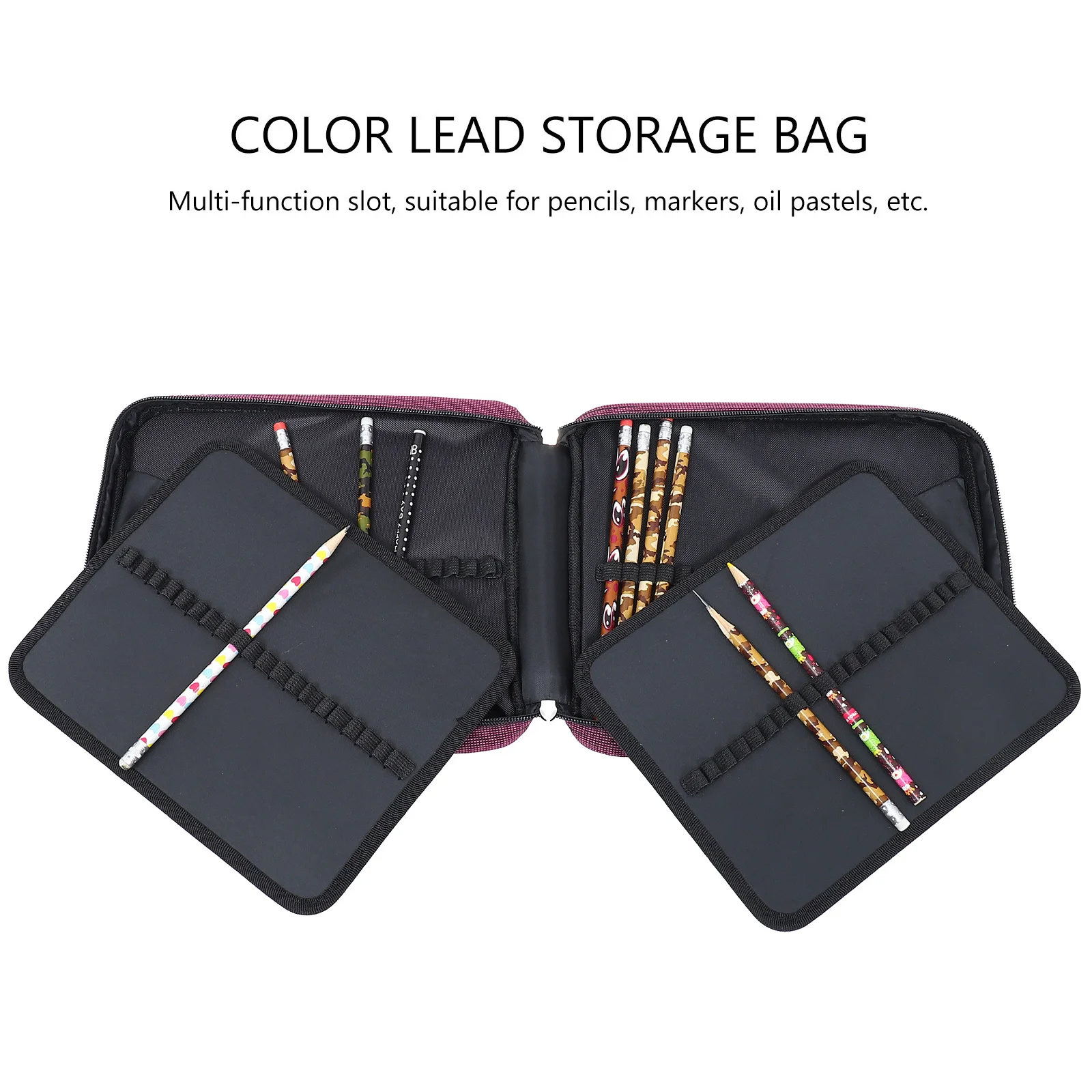 

1Pcs Drawing Pencil Bag Large Capacity Durable Zipper Pouch Art Stationery Organizer Portable Pen Storage Case