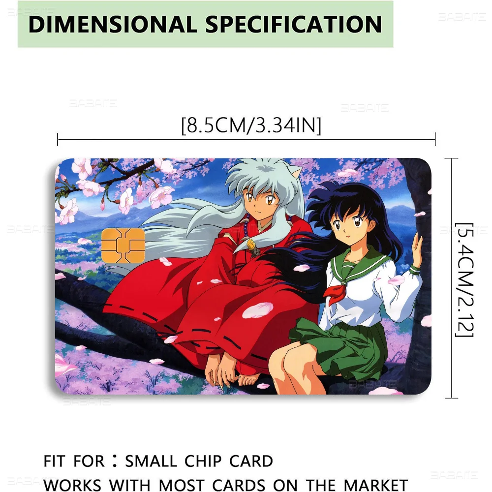 Inuyasha Game Film Cover Sticker Case For Small Chip Credit Debit Card Front Side