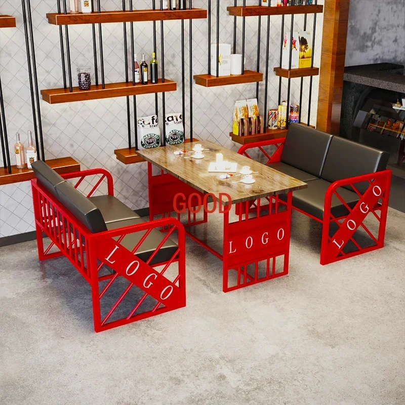 Style industriel créatif bar restaurant double stand canapé musique