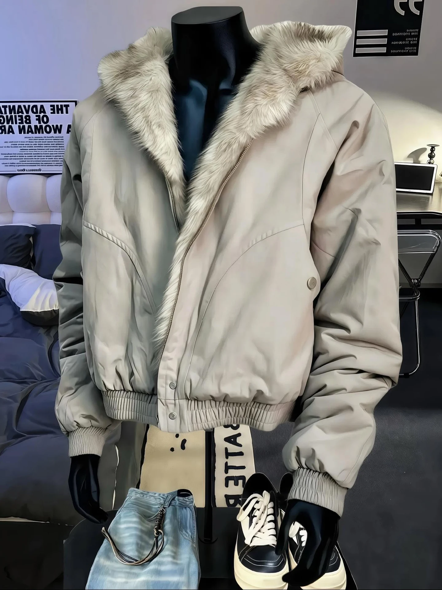 

Зимнее мужское пальто Thiened Jaet с капюшоном на подкладке, теплая рабочая одежда, молодежное пальто с узором в американском стиле Sle Mountain Eagle