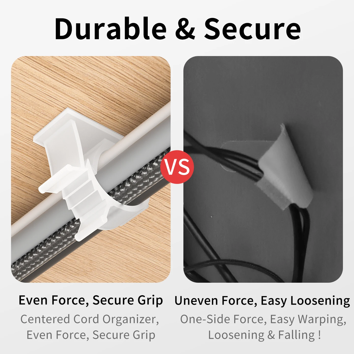 5/20pcs Self-Adhesive Adjustable Cable Clips – Plastic Fasteners for Pipes, Corrugated Tubes & Charging Cords