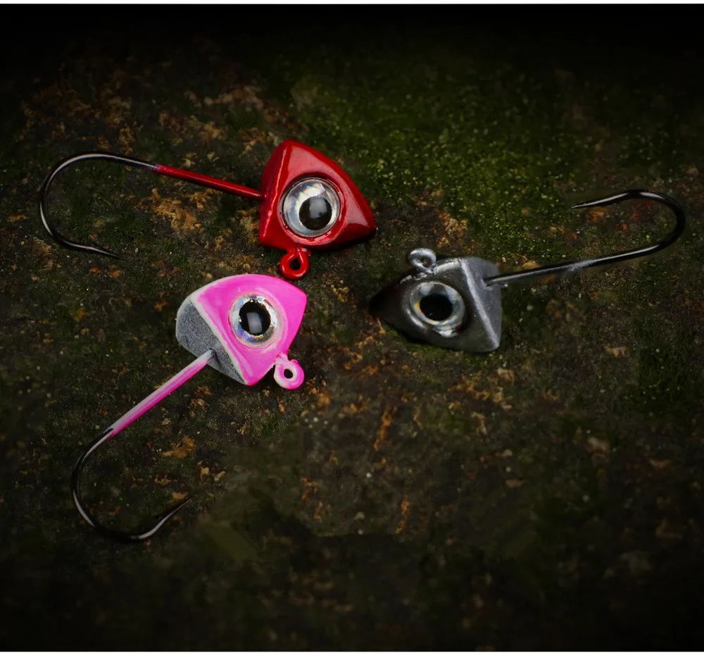 Dreieck-Jig-Kopfhaken, verstärken Haken, Wurmköder, weiche Ködervorrichtungen, einzelner Angelhaken, 2 g/3 g/4 g, Lot 5 Stück – Detail 4
