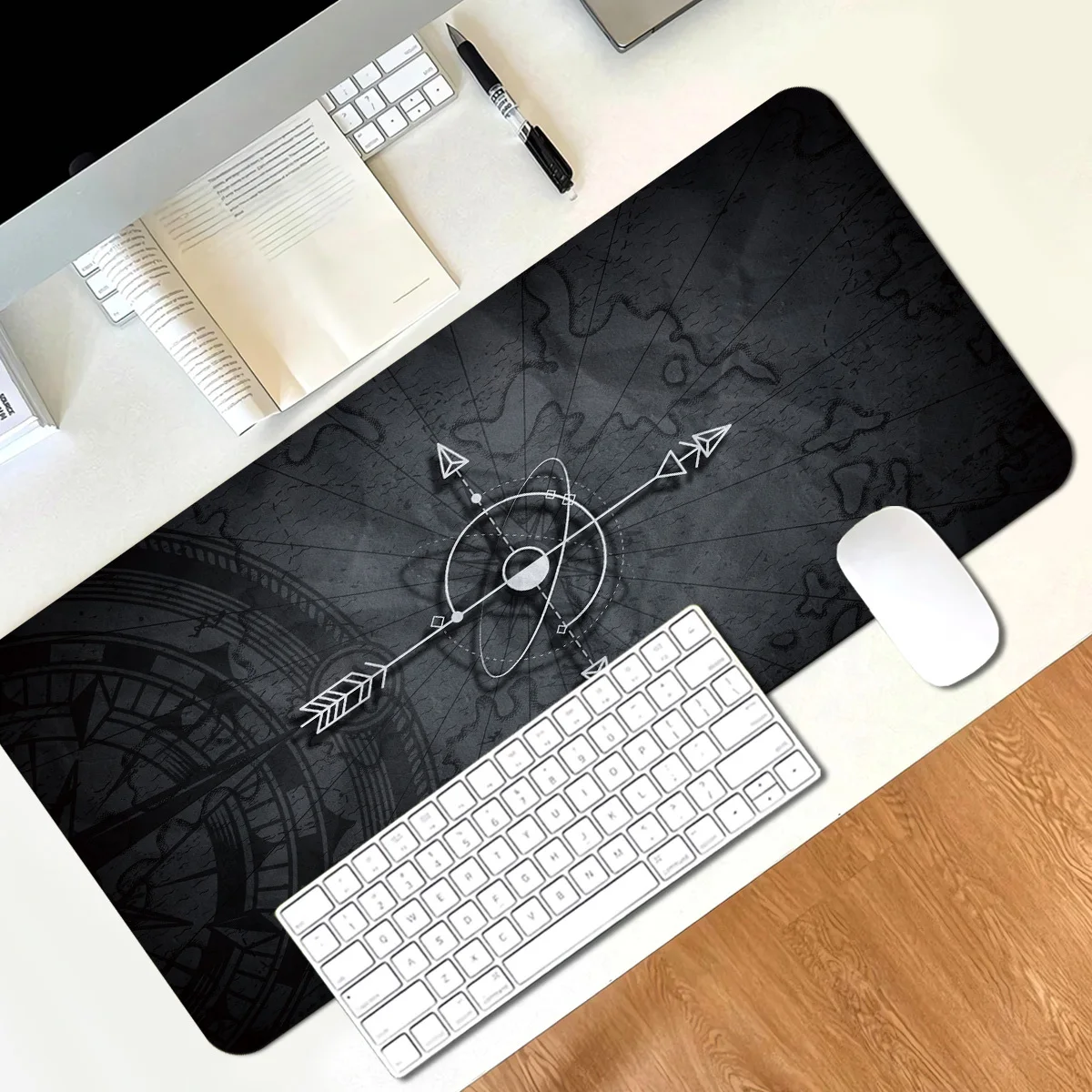 Large gaming mouse pad Mystery pointer pattern rubber desk mat gamers' keyboard pads PC office accessories Long mousemat XXL