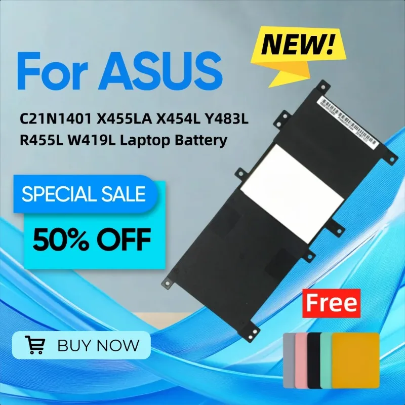 

For ASUS C21N1401 X455LA X454L Y483L R455L W419L Laptop Battery Give Away A Mouse Pad