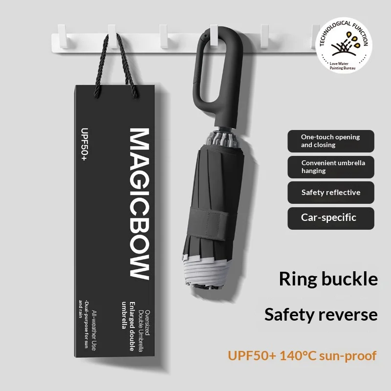 Loop Automatic Umbrella, Suitable for Both Sunny and Rainy Days, Wind-Resistant, Sunshade, Reverse Folding Umbrella