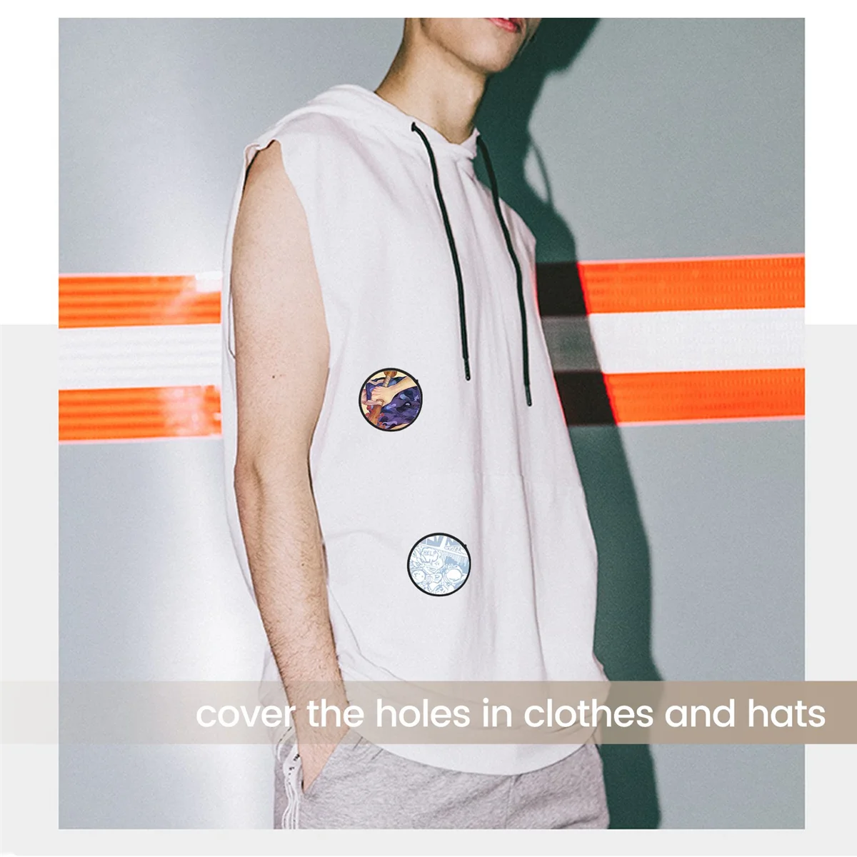 A88X 16 قطعة تصحيح التسامي الفراغات جودة النسيج الحديد على التعميم رقعة فارغة للملابس والقبعات والزي الرسمي وحقائب الظهر