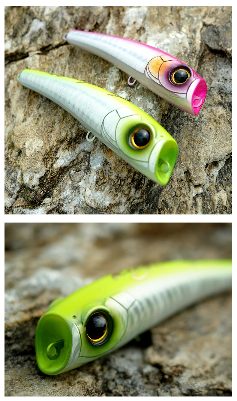 Kingdom GT Popper Angelköder 120mm 140mm 160mm 180mm Schwimmender Oberflächenköder Künstliche Hartköder Durchgehender Draht Salzwasser GT Thunfisch – Detail 14