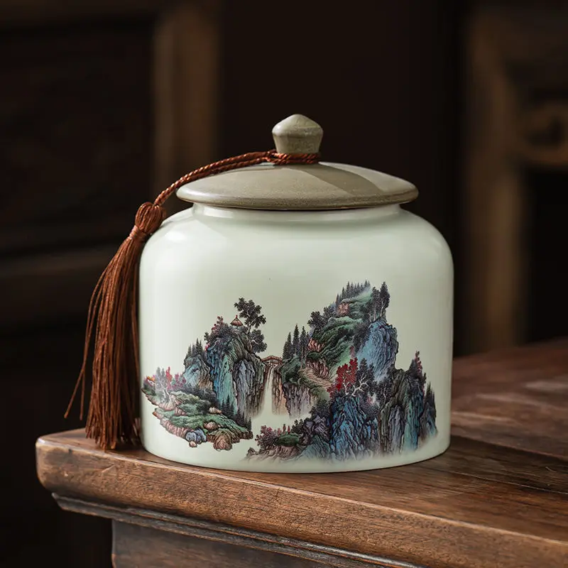 Vintage Versiegelt Feuchtigkeit-beständig Tee Kanister Nuss Süßigkeiten Lagerung Container Kaffee Bean Lebensmittel Lagerung Jar Desktop Ornament Wohnkultur