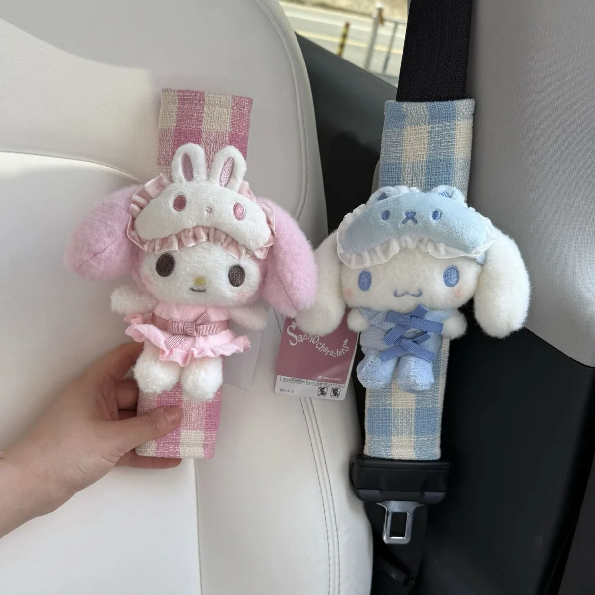 

Cute Sanrio Eye Mask My Melody Soft Car Shoulder Pad Cinnamoroll Couple Vehicle Decor Kawaii Anime Cartoon Holiday Gifts Toys