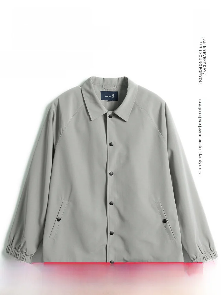 

Loose Fit Men's Jaet Autumn Wear Breathable Casual Thin Sle Spring Autumn Large Size Busin Casual Outerwear