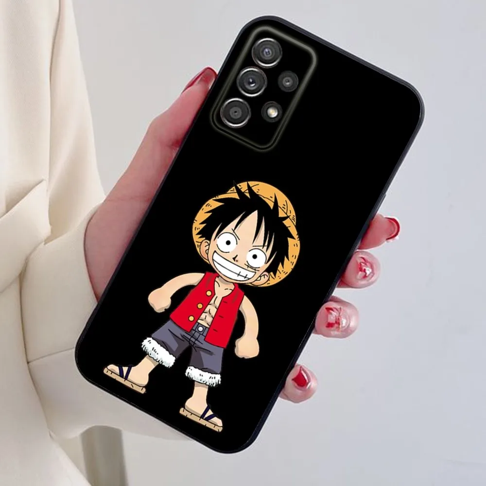 One P-Piece Luffy-Zoro Phone Case For Samsung S24,S21,S22,S23,S30,Ultra,S20,Plus,Note,10,9,5G Black soft silicone case