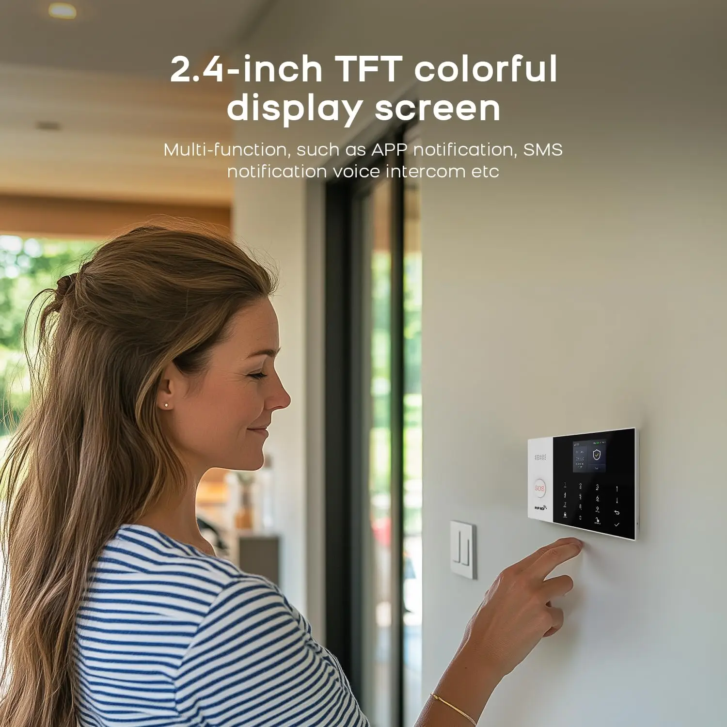 Sistema de alarma antirrobo para el hogar, Kit de alarma de seguridad con Detector de humo, cámara IP, WIFI, GSM, GPRS, 433MHz, compatible con la aplicación Tuya SmartLife