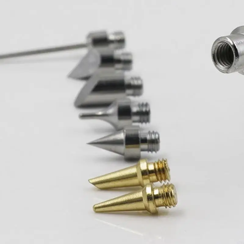 M7DA 6pcs Consejo boquilla metal Consejo esponjas plástico Accesorios electrónicos soldadura para soldador