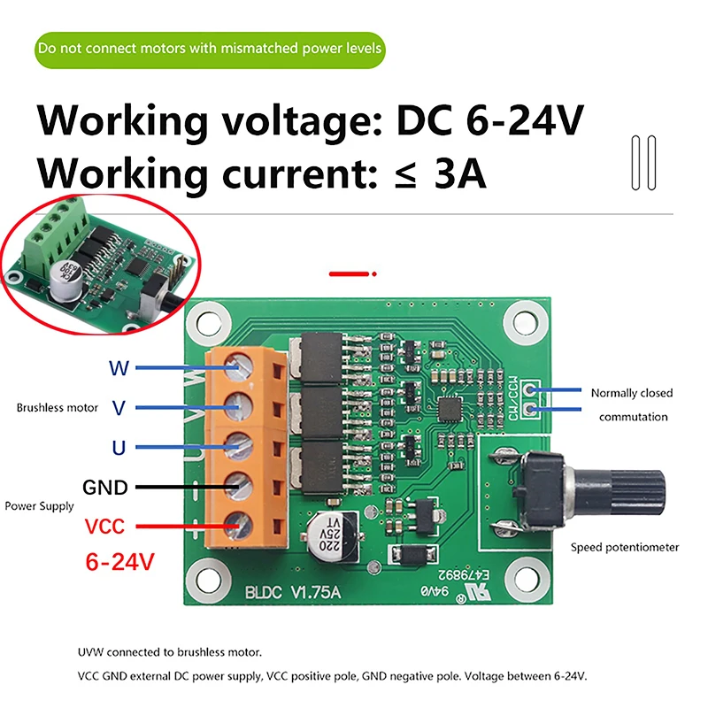 1Pc High Quality Dc Brushless Motor Control Board 6V12V24 Volt CD Drive Fan Motor Governor DIY Accessories.