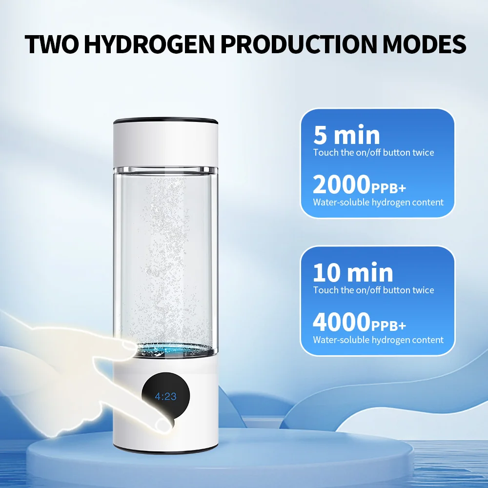 

Portable Hydrogen Rich Water Cup Rechargeable Water Ionizer Generator Antioxidants Hydrogen Alkaline Water Bottle