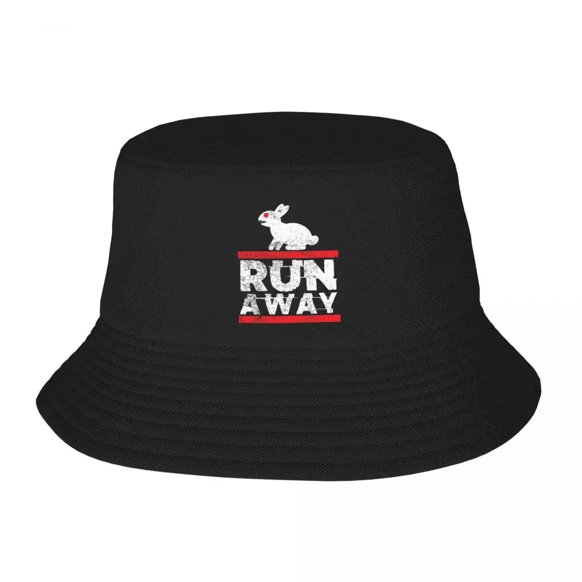 Retro Design，Run Away Killer Rabbit - Grail Quest Bucket Hat Derby  Designer  For Women 2024 Men's
