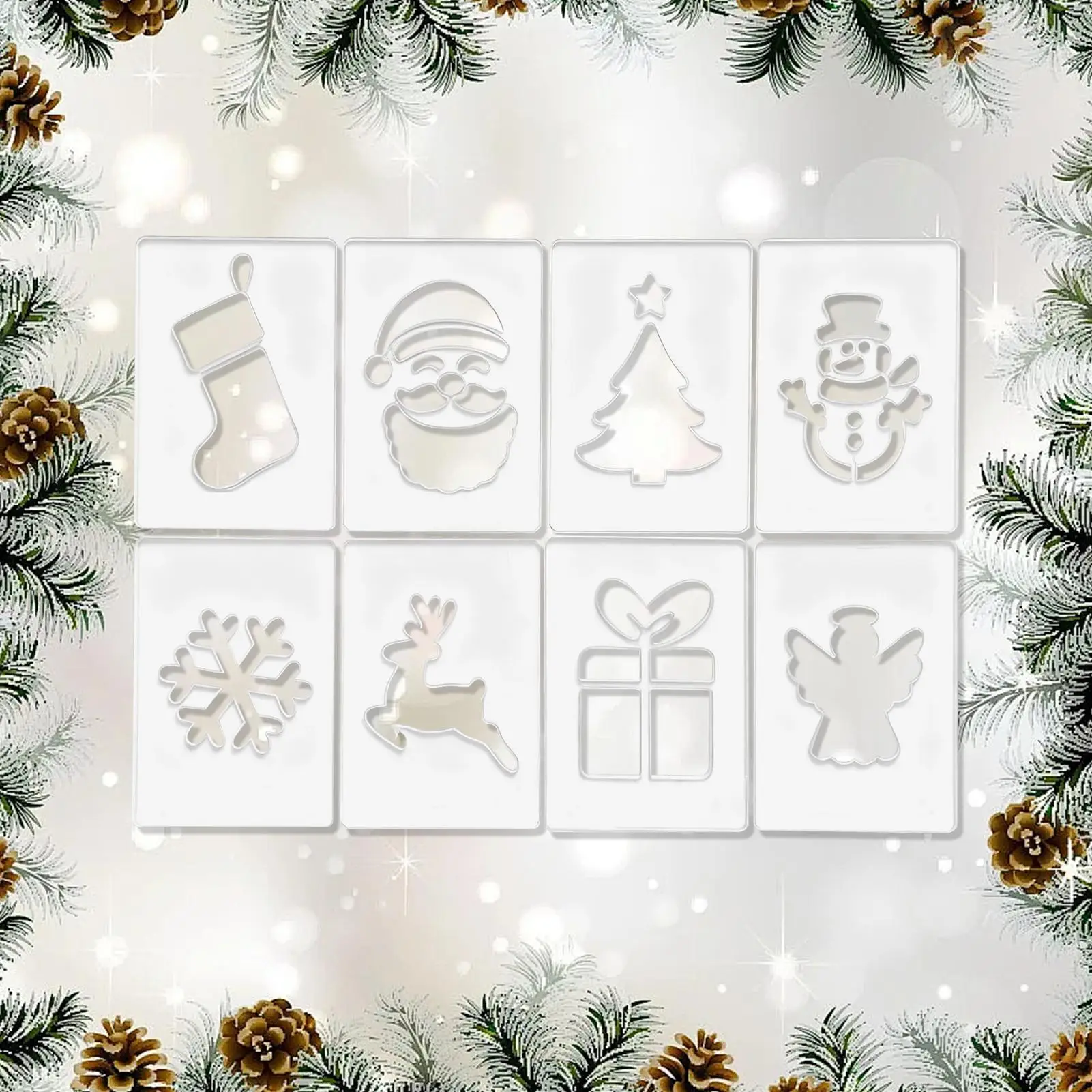 Christmas Tree Template Reusable Woodworking Carving Stencils Christmas Acrylic Router Templates for Men Women Boys Youth Teens