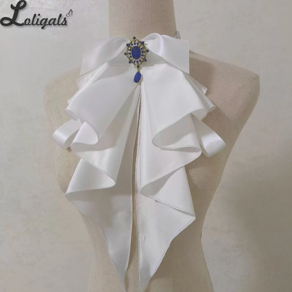 الحلو انفصال لوليتا طوق جابوت ربطة العنق أنيقة المتتالية كشكش تأثيري ربطة القوس فيونكة الرقبة الملحقات