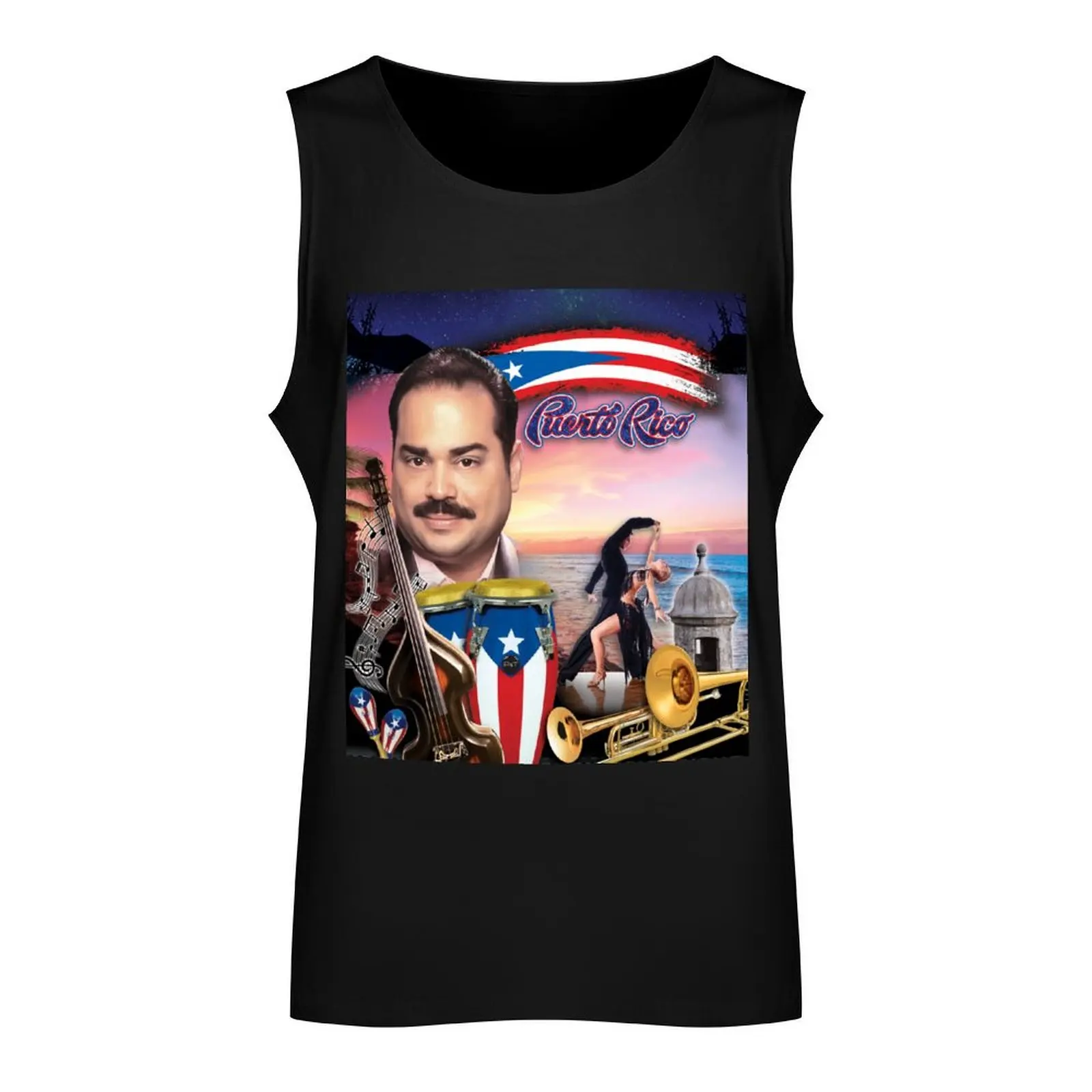 Gilberto Santa Rosa, Puerto Rico Tank Top vest for men Sports clothing mens designer clothes Men's summer clothes 2024