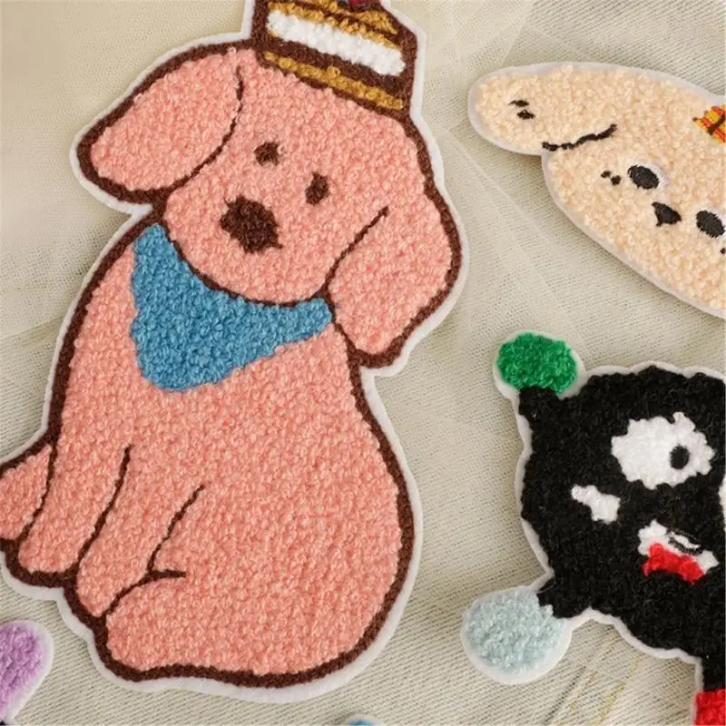 

652F Animal Theme Cloth Patches Stickers Reusable Adhesive Backing Patches For Hat Backpack Kids Clothes Repairing 10Pieces