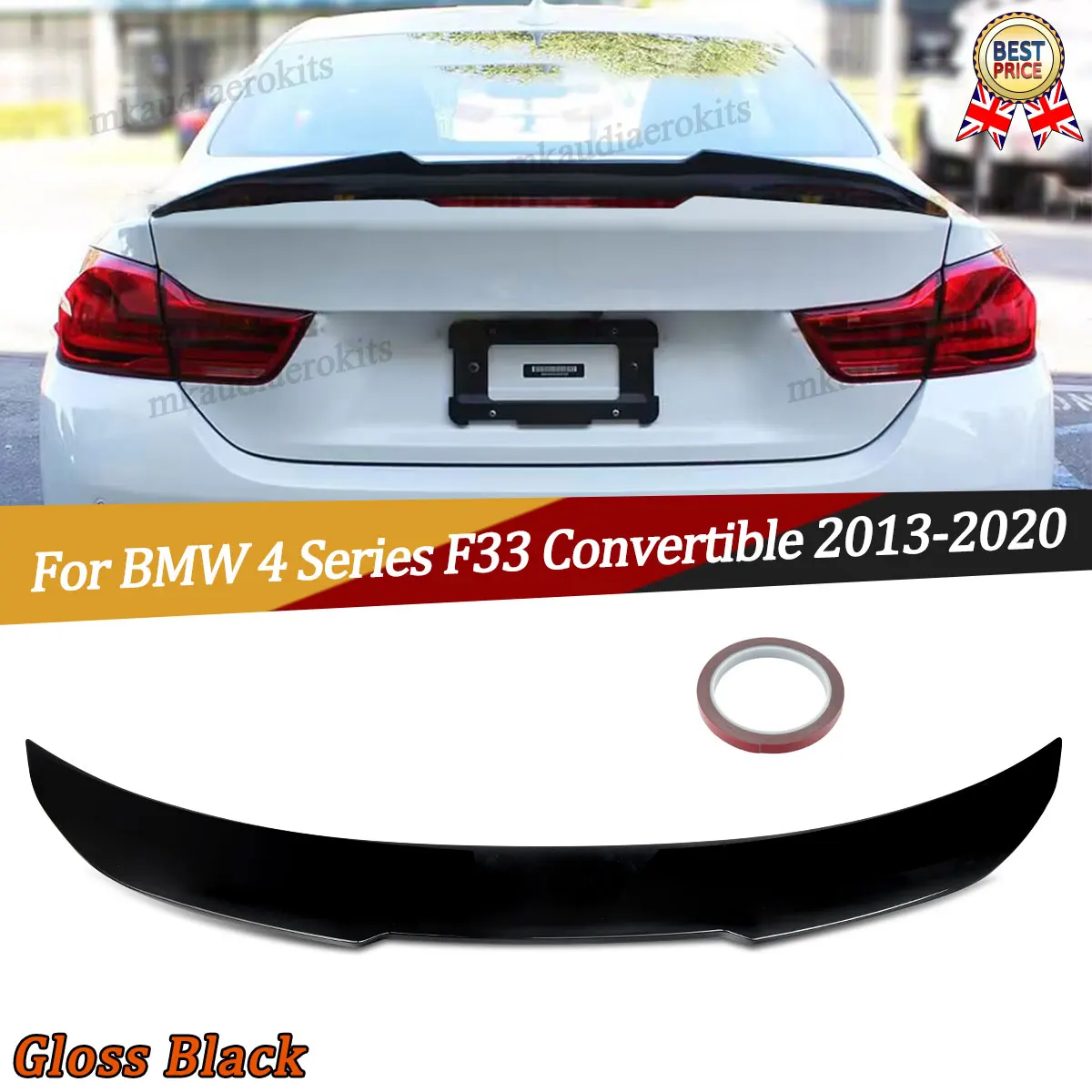Magickit For BMW 4 Series F33 Convertible 2014 2015 2016-2020 PSM Style Rear Trunk Lip Spolier Ducktail Wing Car Accessories