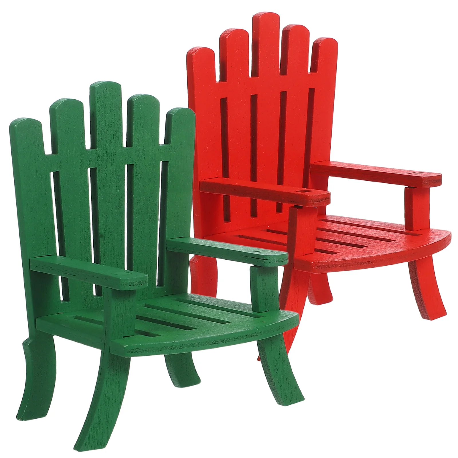 

2pcs Miniature Wooden Beach Chairs Dollhouse Furniture Kids Toy Decor Cake Realistic Proportions Summer Scenes
