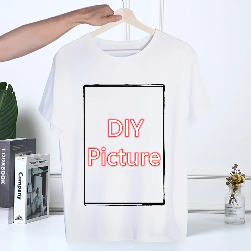 DIY T-shirt Size/color Photography Backdrop White Tops Men's Tee Customize TShirts