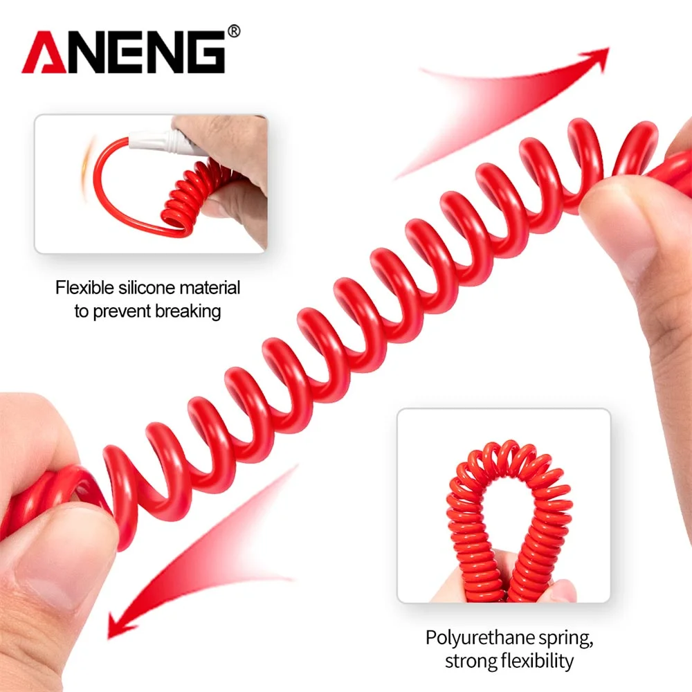2PCS/Set ANENG PT2010 Digital Multi Meter Probe 20A 1000V Test Leads Spring Wire Needle Tip Universal Pens Multimeter Accessory