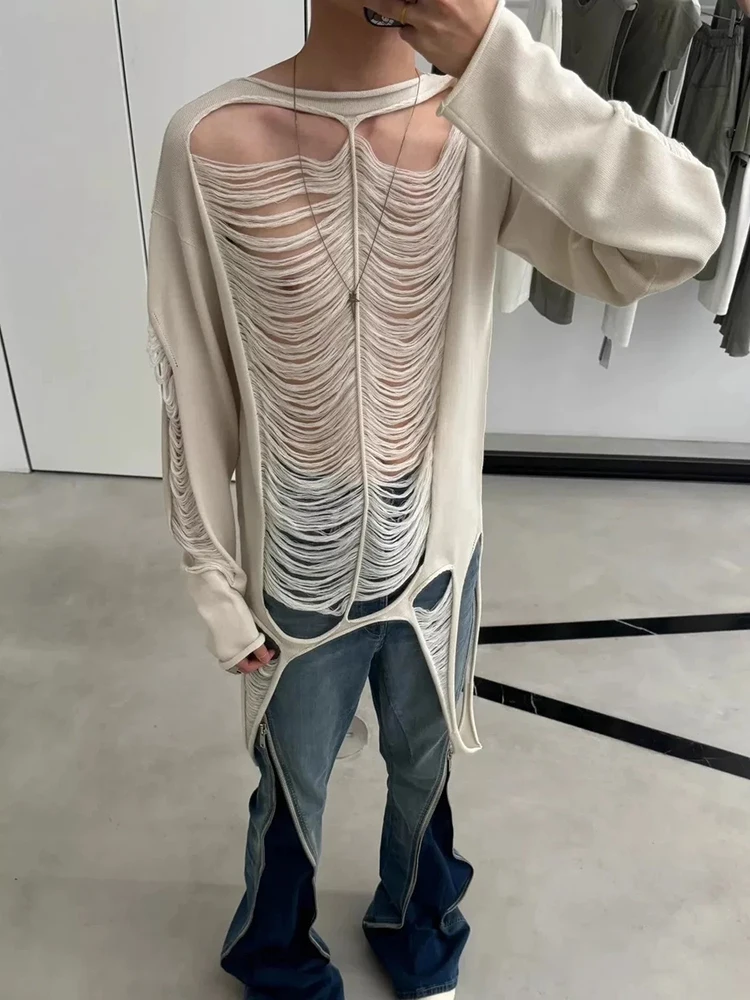 

Skeleton knit top temperament high street see-through hundred models thin sleeveless women's tank top 2025 summer new