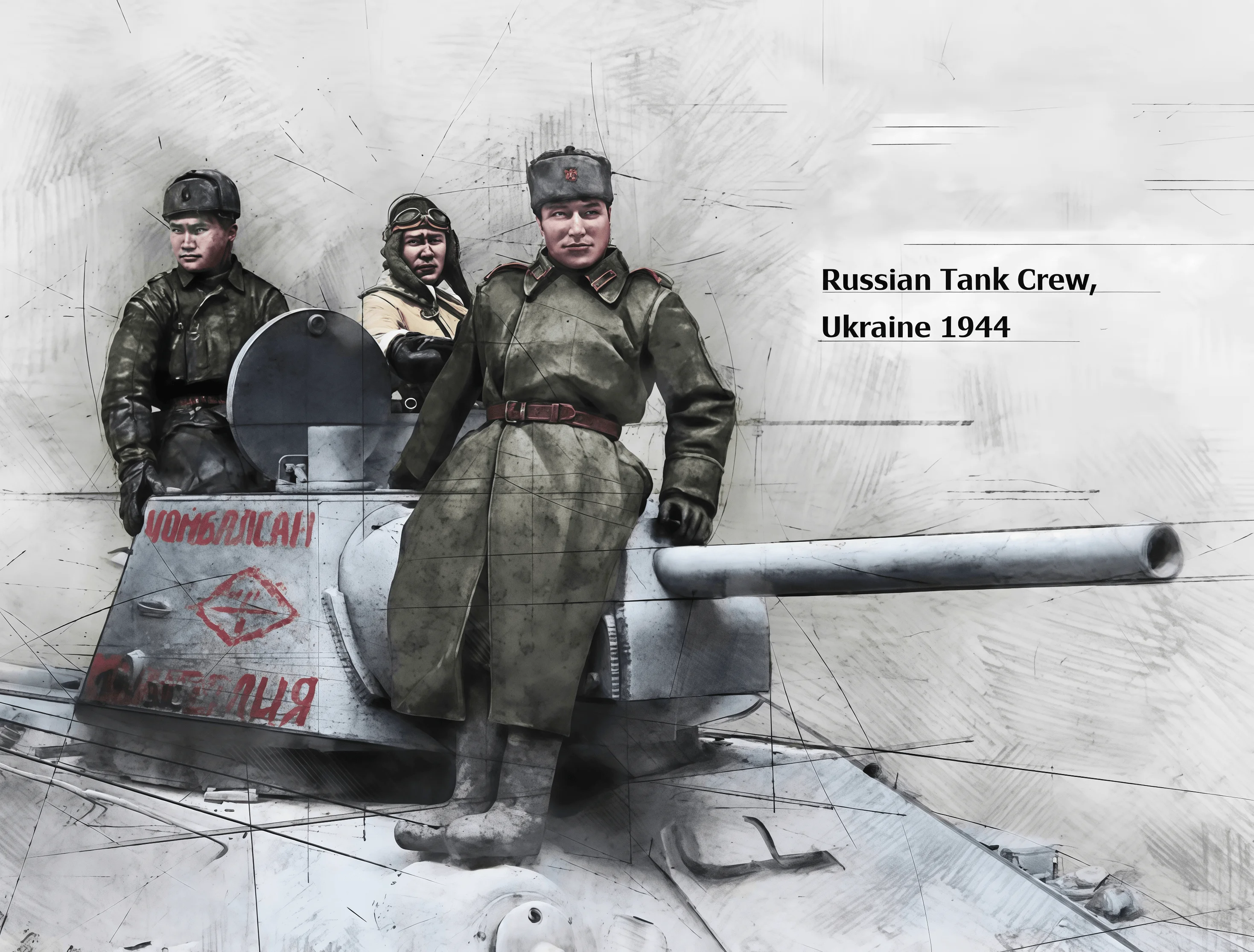 1: 35 Die Casting Resin Model Assembly Kit, GK, Tank Observation Team of 3 People, Unpainted
