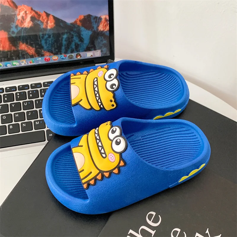 Summer Dinosaor Slippers for Children Boys Cute Water Shoes Fast Dry Sandals Comfort Bathe Flip Flops Non-Slip Home Kids Shoes