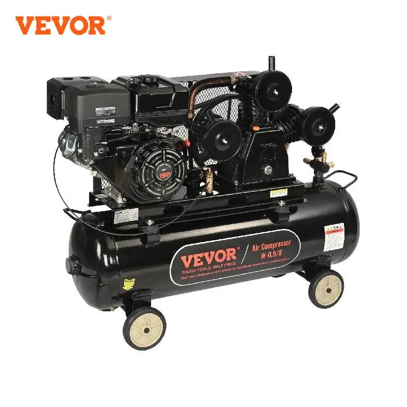 

VEVOR 15HP Gas Power Air Compressor 10/20/30 Gallon Air Compressor Tank with 115PSI Max Pressure for Construction Sites Workshop