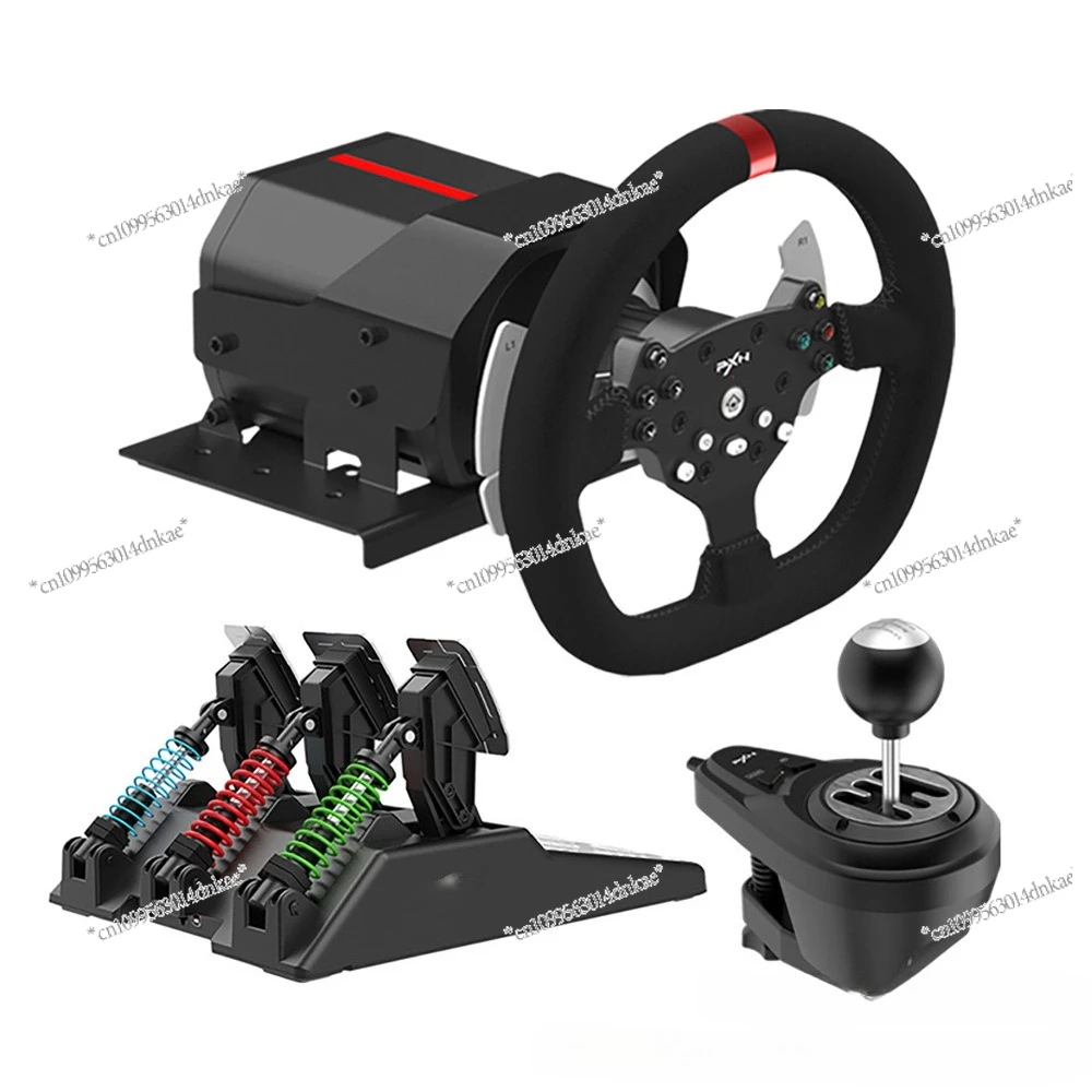 PXN V10 Force Feedback Racing Game Steering Wheel Compatible with PC XBOX ONE PS4 - Simulation Driving Wheel for Video Games