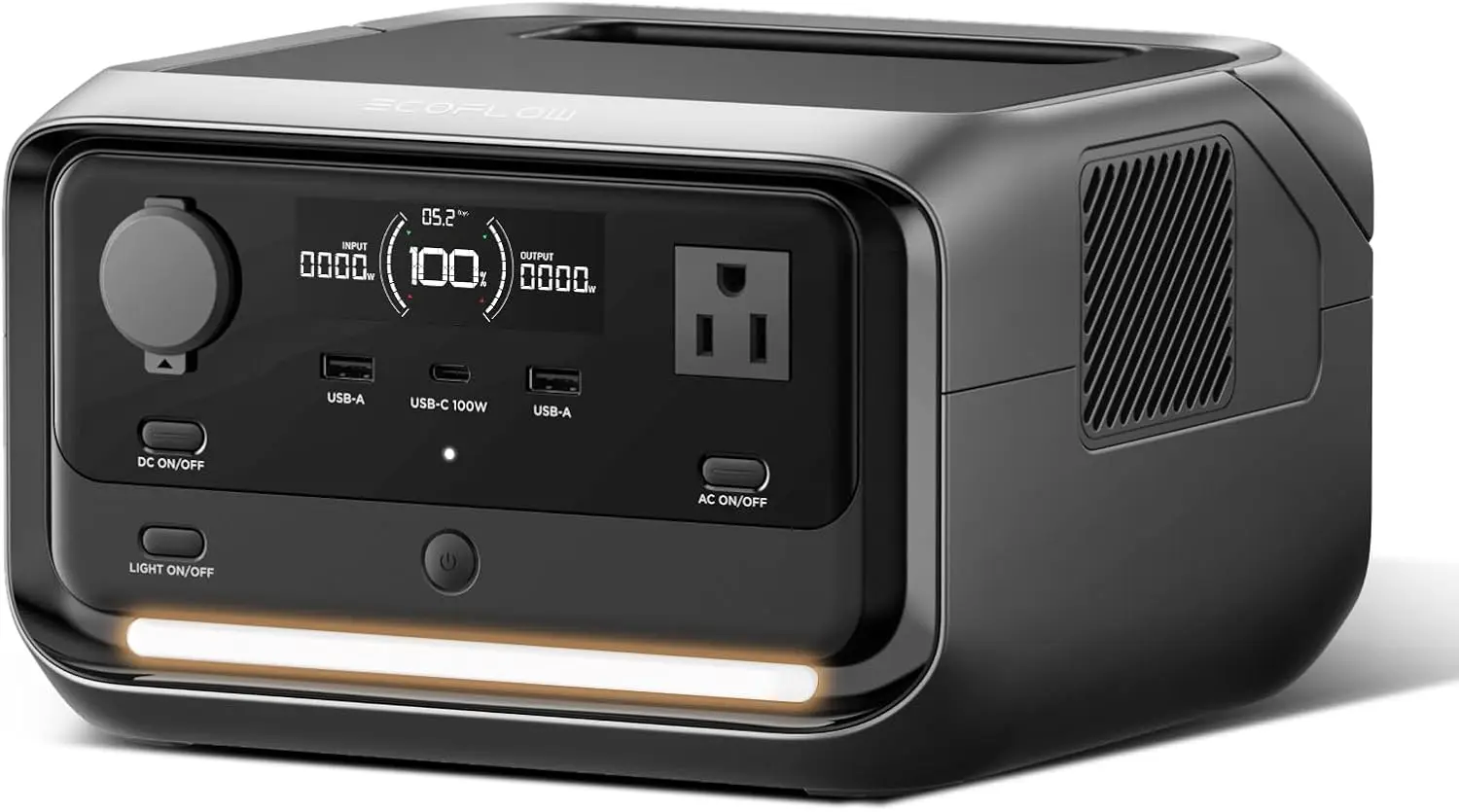 EF ECOFLOW Portable Power Station RIVER 3 Plus, 286Wh LiFePO4 Battery, 3 Up to 1200W AC Outlets, Expandable to 858Wh