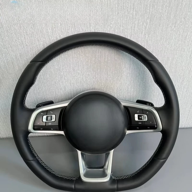 Модернизированный кожаный руль по индивидуальному заказу для Volkswagen VW Polo Golf R 6 7 8 MK6 MK7 GTi Passat B7 B8 Jetta